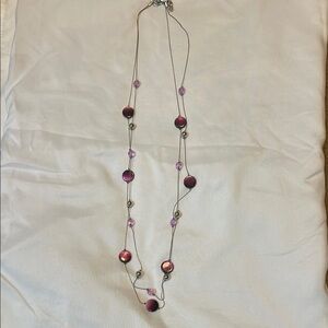 Elegant Purple and Silver Necklace
